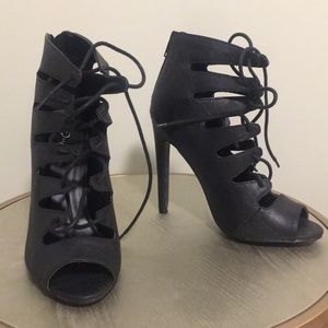 Black Lace-up Heels